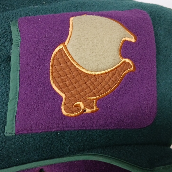 Northern Sun 2-color plush jacket with appliques-sz M - Picture 5 of 10